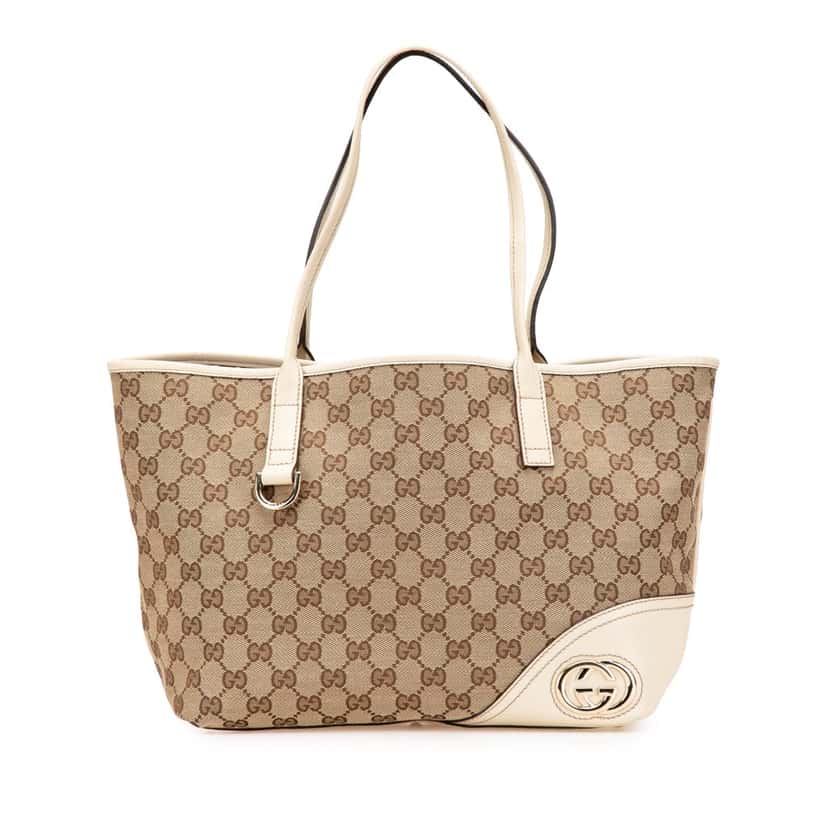 Gucci GG Canvas New Britt Tote Brown Canvas Good condition - Front View