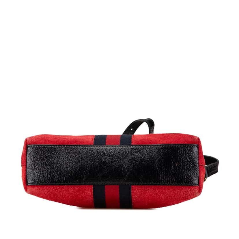 Gucci Small Ophidia Suede Dome Crossbody Red Leather Good condition - Inside View