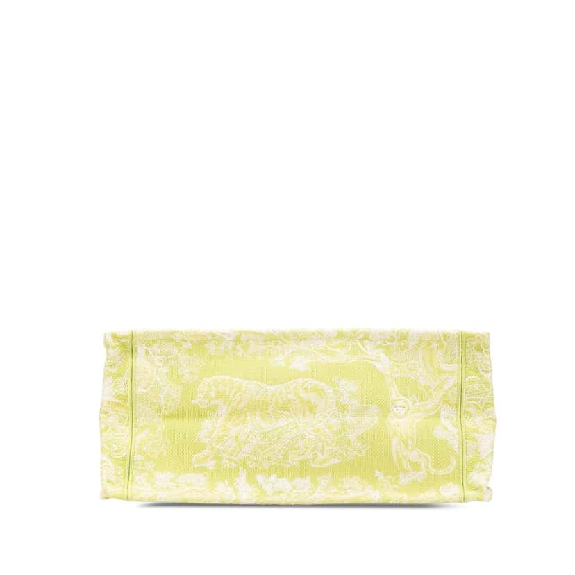 Dior Medium Canvas Embroidered Dioriviera Toile De Jouy Book Tote Green Canvas Good condition - Inside View