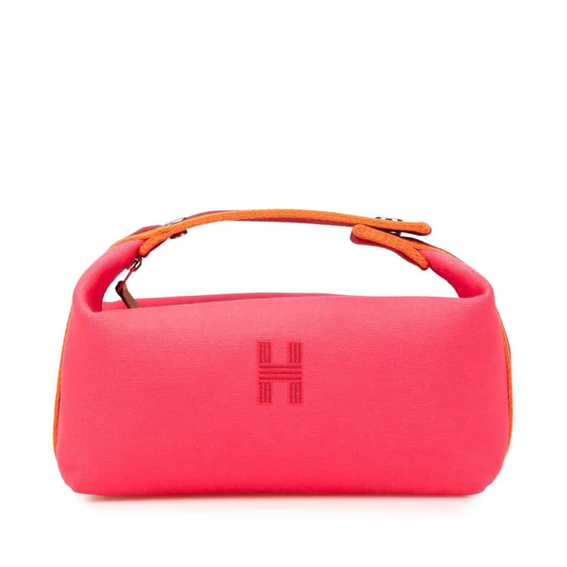 Hermès Small Canvas Bride A Brac Pink Canvas Good condition - Front View