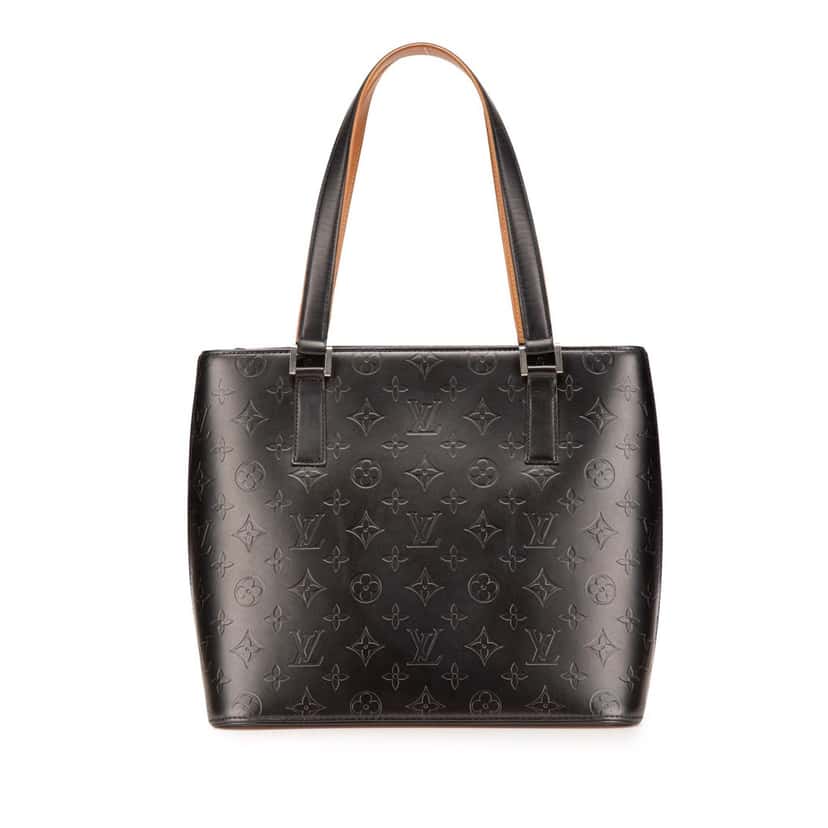 Louis Vuitton Monogram Mat Stockton Grey Leather Good condition - Front View