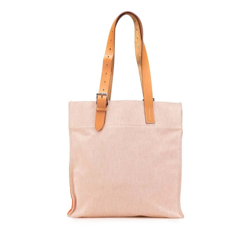 Hermès Canvas Etriviere Shopping Tote Orange Canvas Good condition - Front View