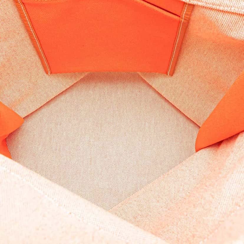 Hermès Canvas Etriviere Shopping Tote Orange Canvas Good condition - Model View