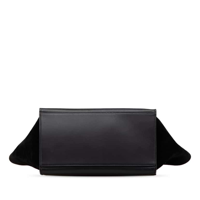Celine Medium Bicolor Leather Trapeze Satchel Black Leather Good condition - Inside View