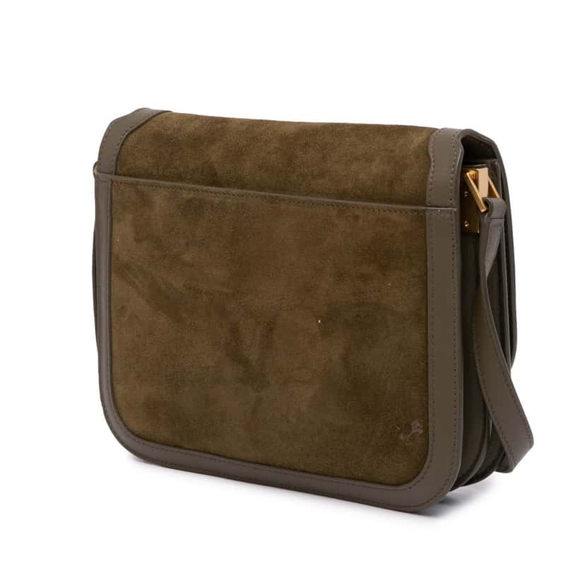Saint Laurent Medium Suede Solferino Crossbody Brown Leather Good condition - Back View