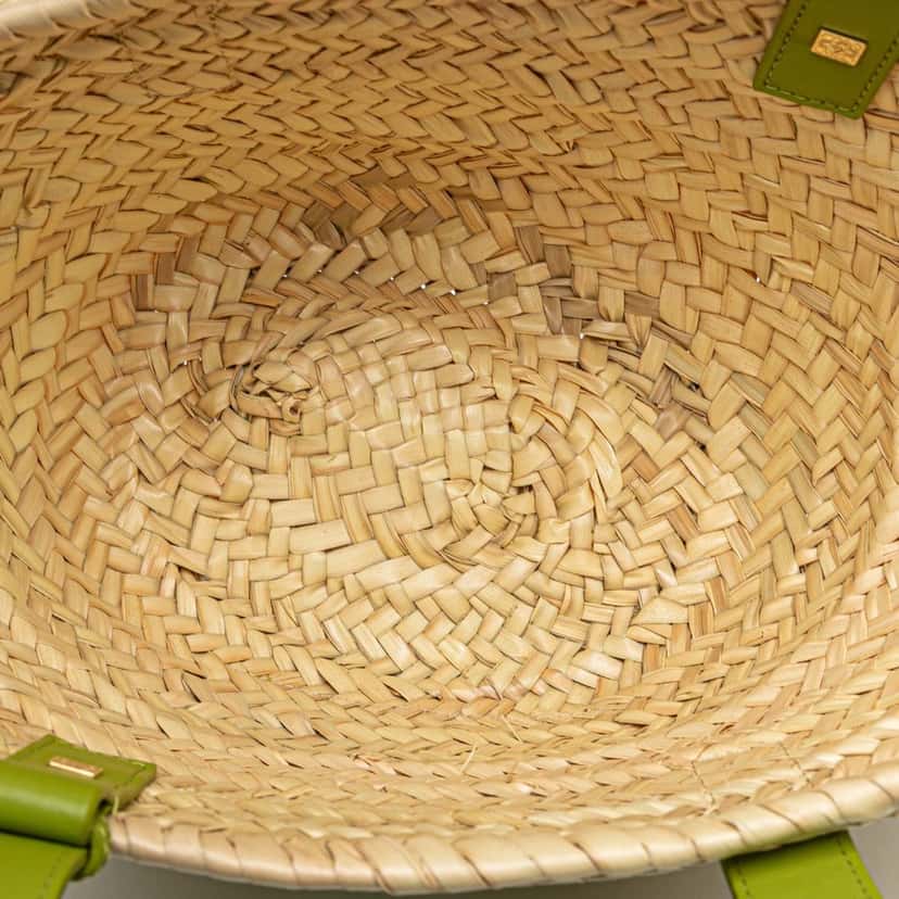 Loewe Small Raffia Basket Tote Brown Good condition - Model View