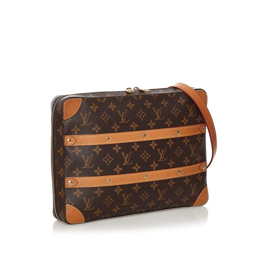 Louis Vuitton Monogram Soft Trunk Messenger Brown Canvas Very good condition - Back View