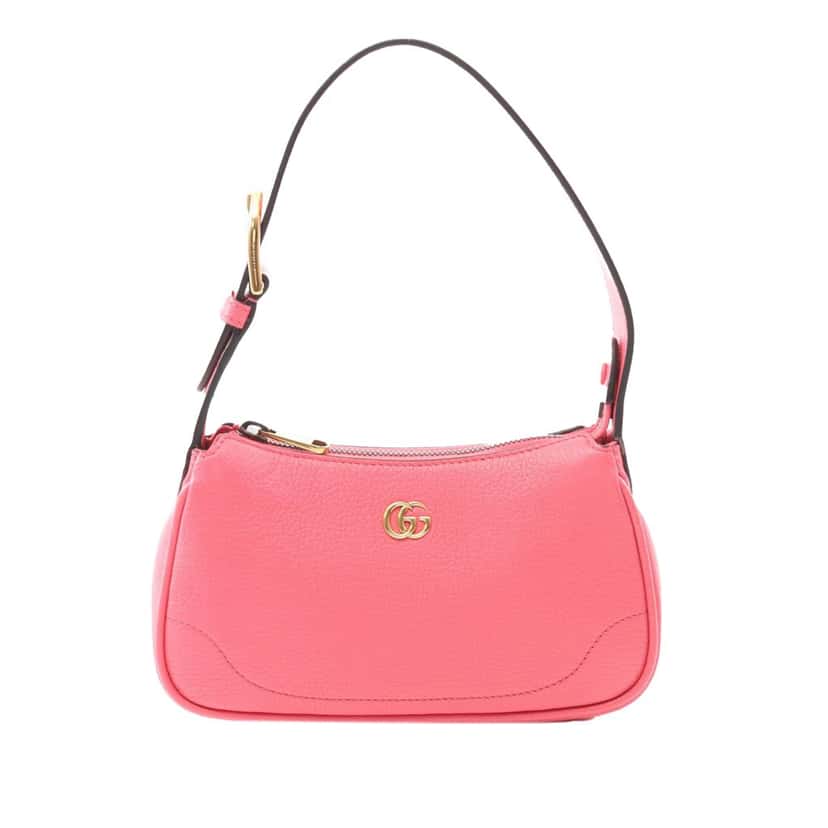 Gucci Mini Leather Aphrodite Shoulder Bag Pink Leather Good condition - Front View