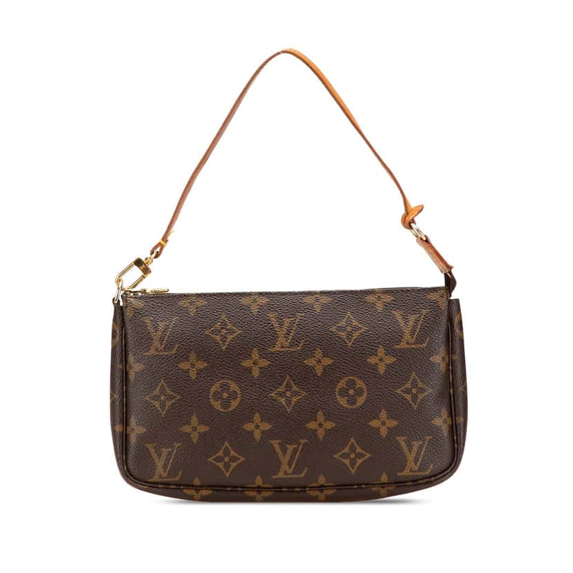 Louis Vuitton Monogram Pochette Accessoires Brown Canvas Good condition - Front View