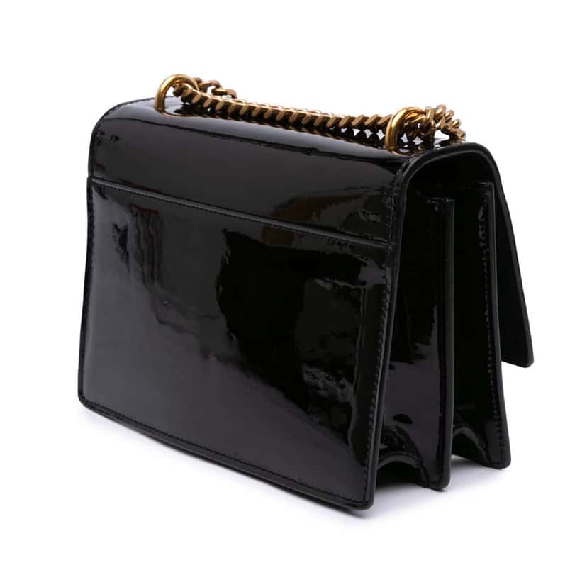 Saint Laurent Small Patent Monogram Sunset Crossbody Black Leather Good condition - Back View