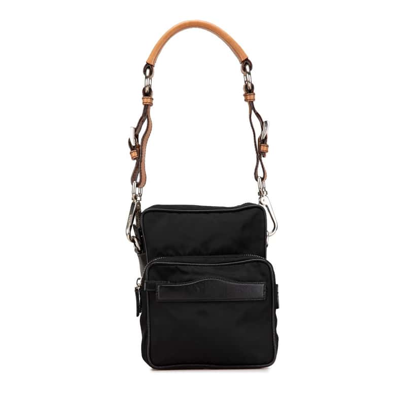 Prada Re-Nylon Shoulder Bag Black Good condition - Front View