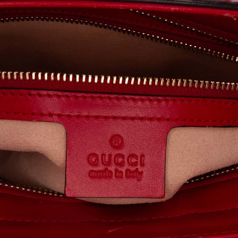 Gucci Small Guccissima Convertible Tote Red Leather Good condition - Box View