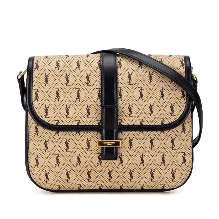Saint Laurent Small Canvas Le Monogramme Crossbody Brown Canvas Good condition - Front View
