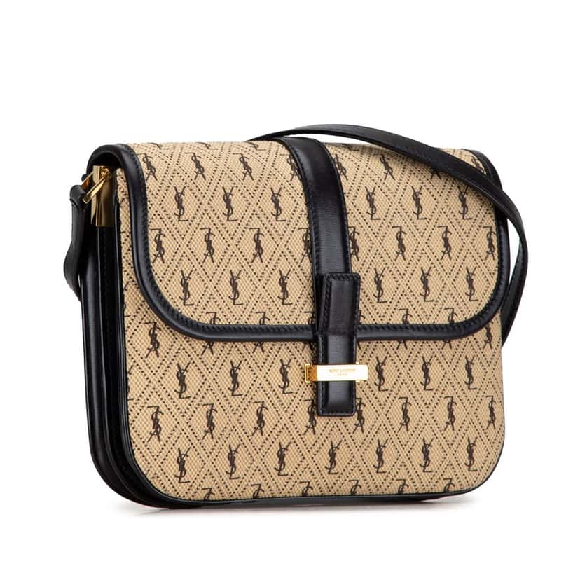 Saint Laurent Small Canvas Le Monogramme Crossbody Brown Canvas Good condition - Back View