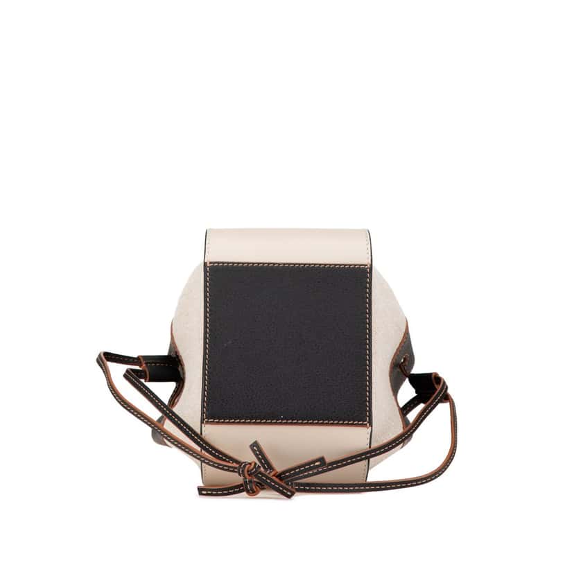 Loewe Mini Leather and Canvas Hammock Bag White Leather Good condition - Inside View