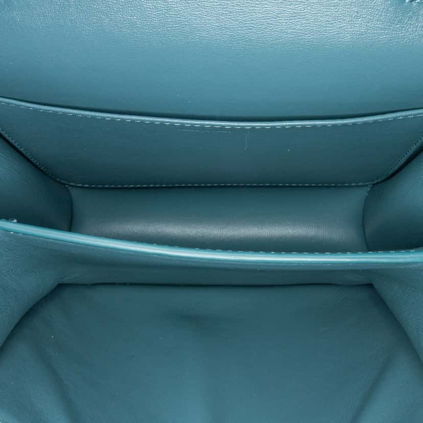Celine Teen Liege Calfskin Classic Box Blue Leather Good condition - Model View