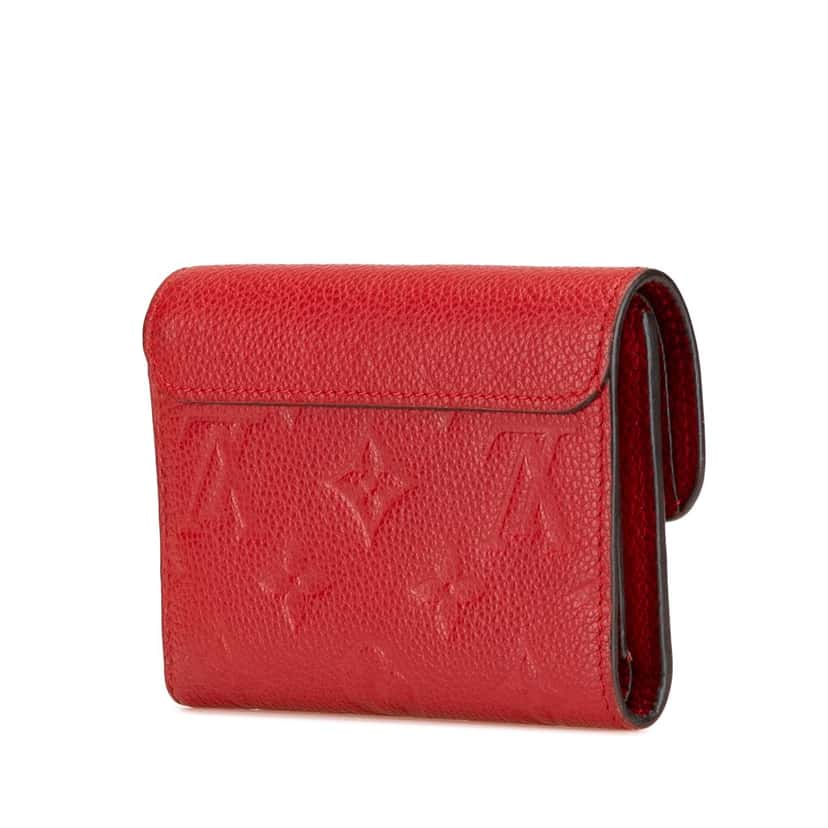 Louis Vuitton Monogram Empreinte Pont Neuf Wallet Red Leather Good condition - Back View