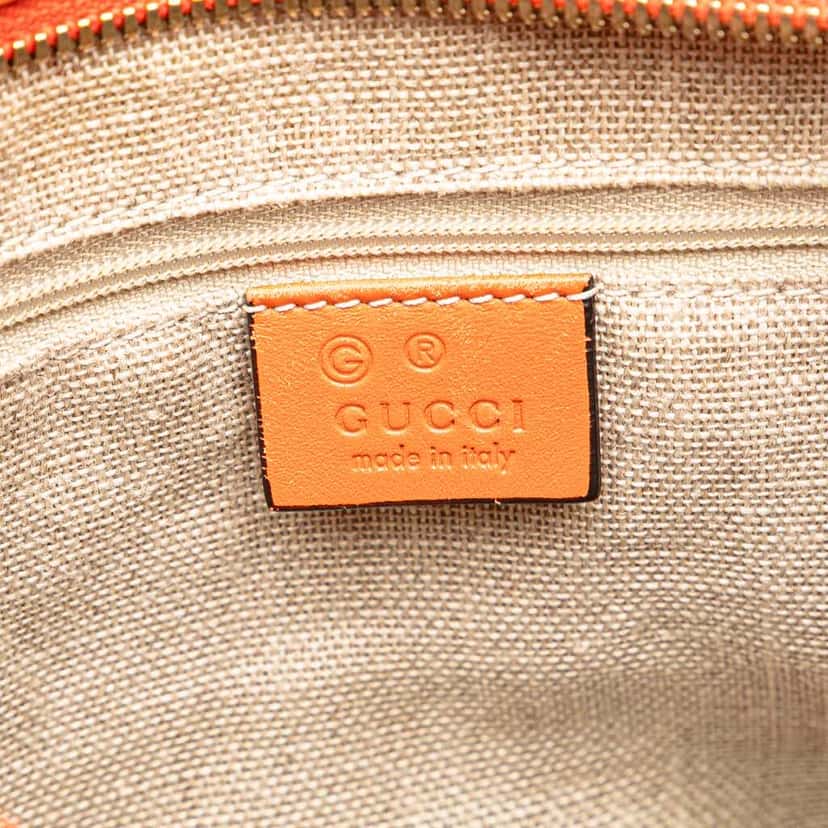 Gucci Small Microguccissima Bree Satchel Orange Leather Good condition - Box View