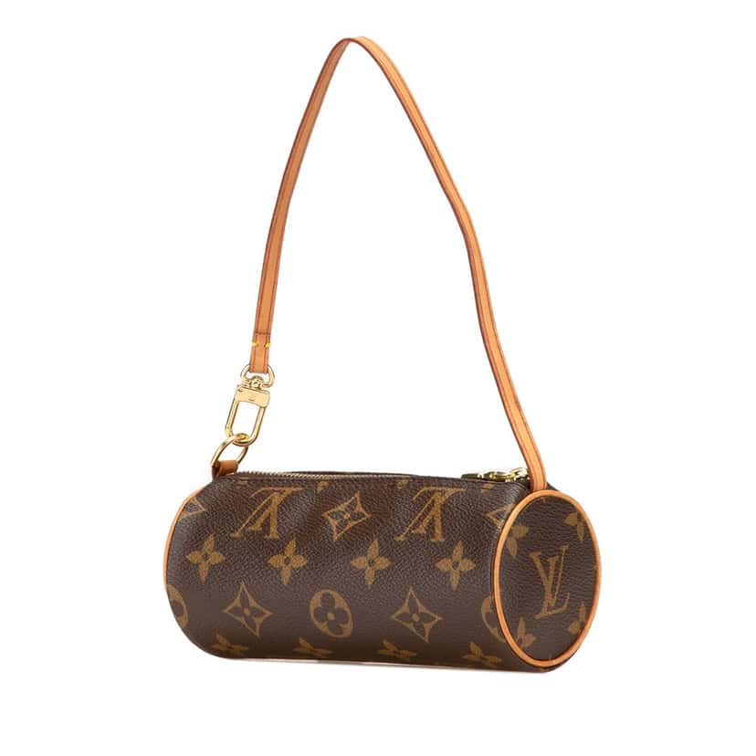 Louis Vuitton Monogram Papillon Pochette Brown Canvas Fair condition - Back View