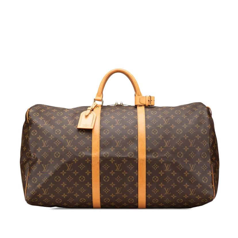Louis Vuitton Monogram Keepall 60 Brown Canvas Good condition - Front View