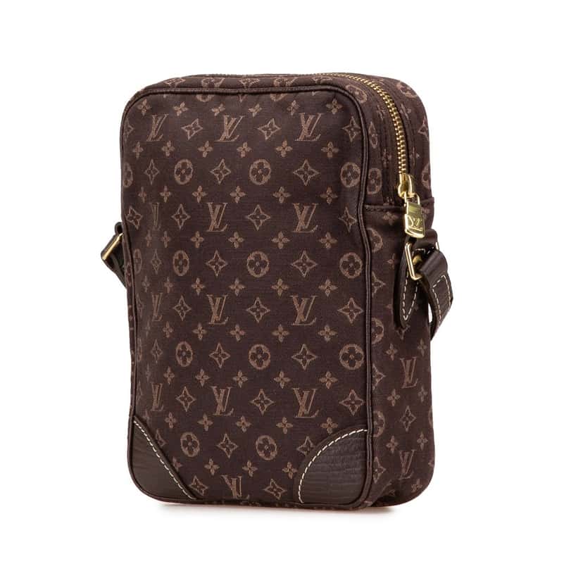 Louis Vuitton Monogram Mini Lin Danube Brown Canvas Good condition - Back View