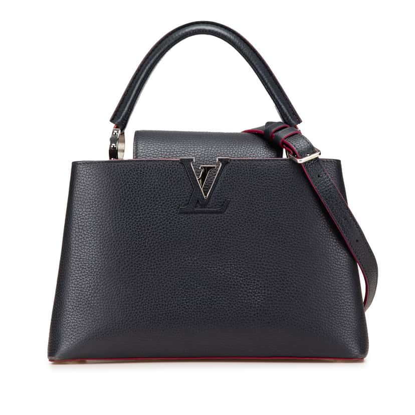 Louis Vuitton Taurillon Capucines PM Blue Leather Good condition - Front View