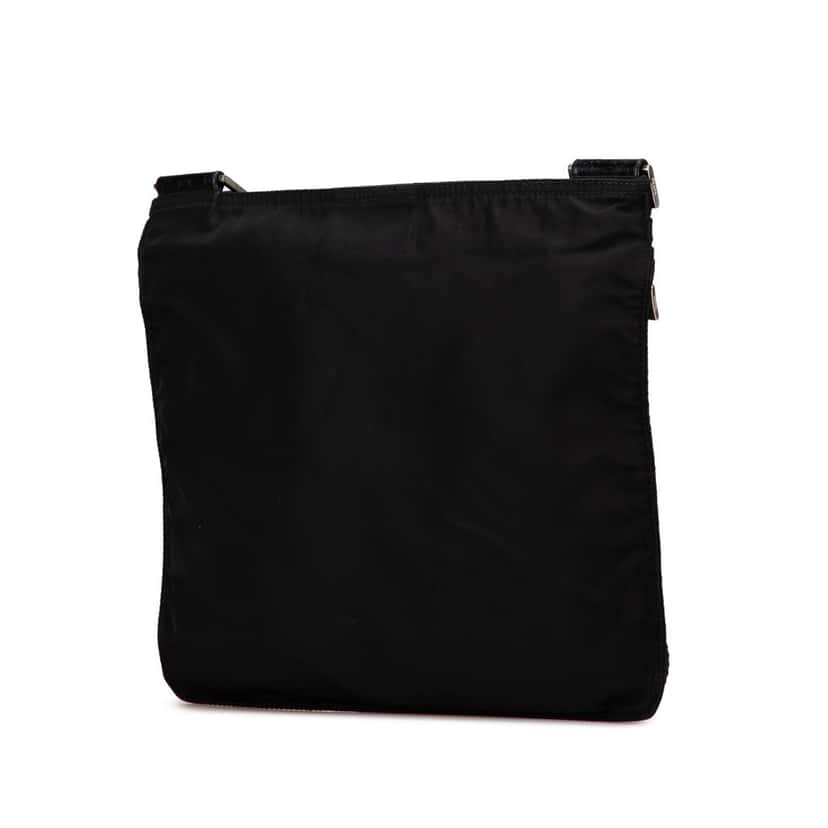 Prada Tessuto Zip Top Crossbody Black Good condition - Back View