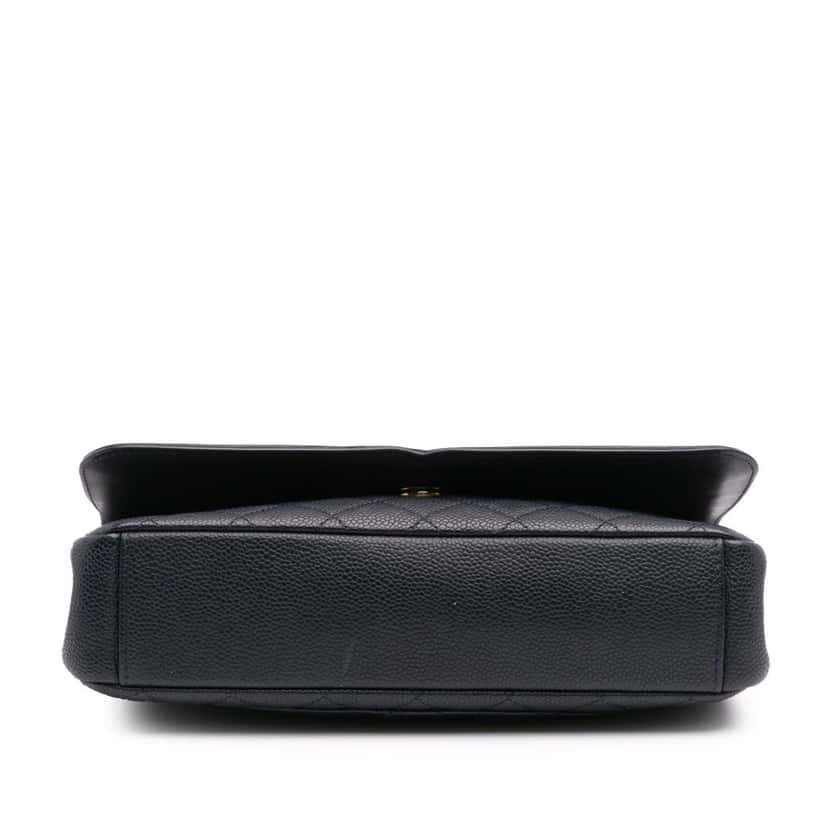 Chanel Medium Bicolor Caviar CC Filigree Flap Blue Leather Good condition - Inside View
