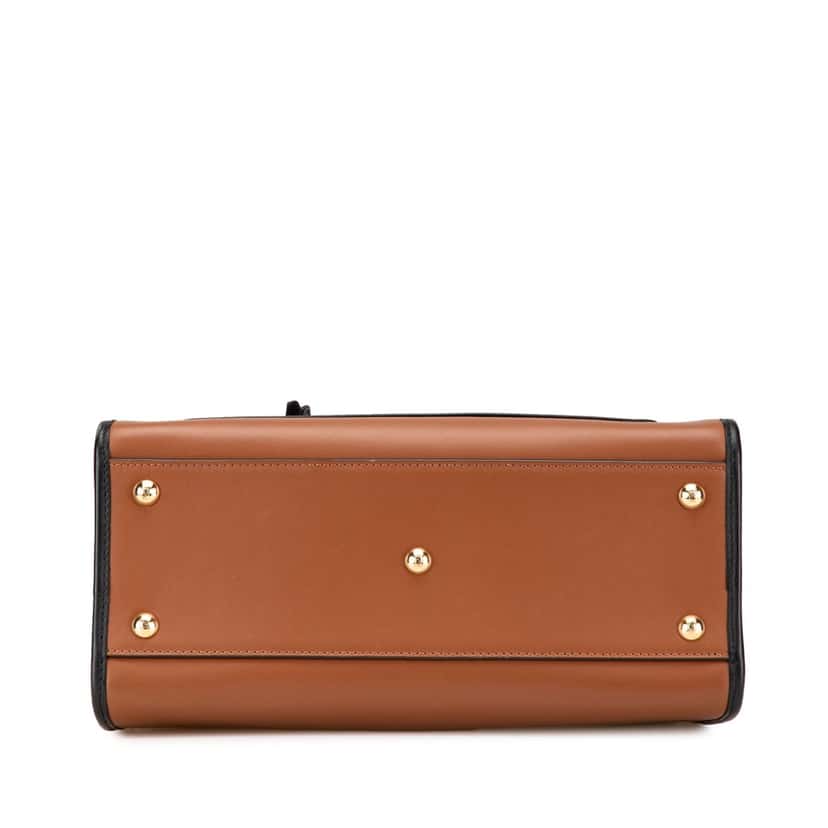 Fendi Small Leather Runaway Satchel Brown Leather Good condition - Inside View