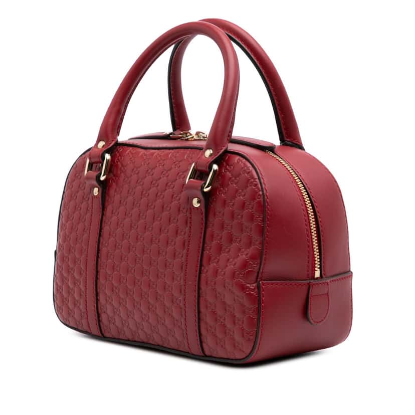 Gucci Small Microguccissima Bree Satchel Red Leather Good condition - Back View