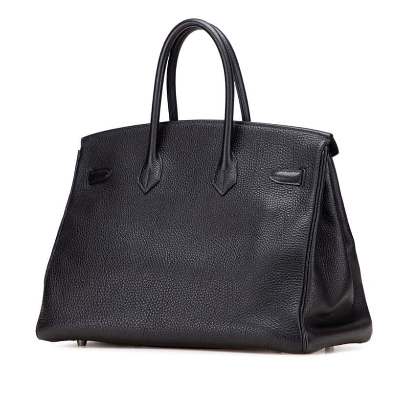 Hermès Togo Birkin Retourne 35 Black Leather Good condition - Back View