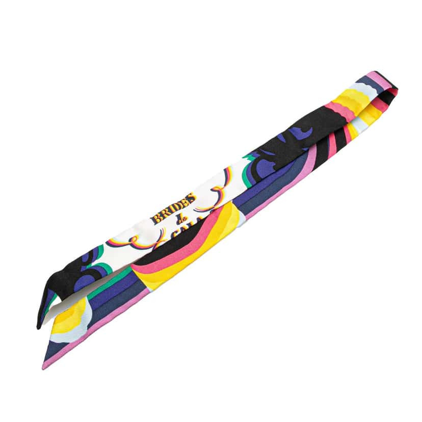 Hermès Brides de Gala Shadow Twilly Silk Scarf Blue Silk Very good condition - Front View