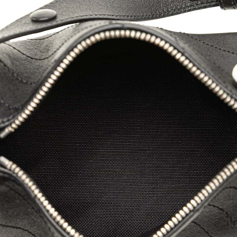 Gucci Mini Leather Blondie Barrel Shoulder Bag Black Leather Good condition - Model View