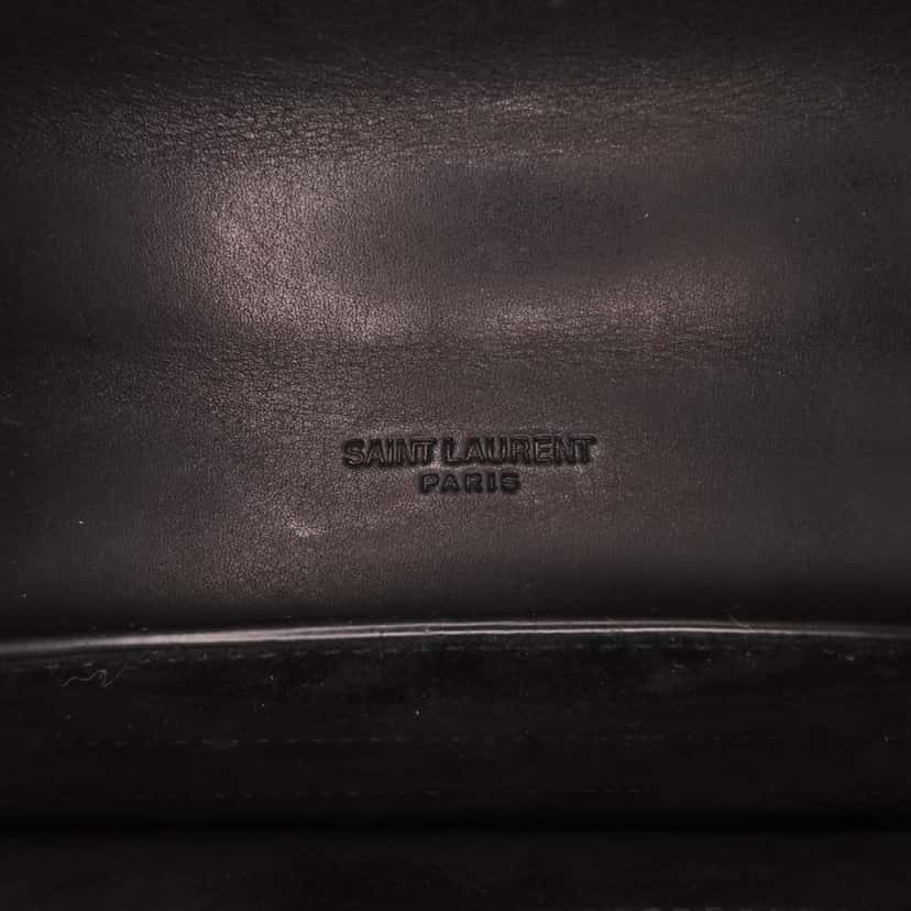 Saint Laurent Small Calfskin and Pony Hair Leopard Print Kaia Crossbody Black Leather Good condition - Box View