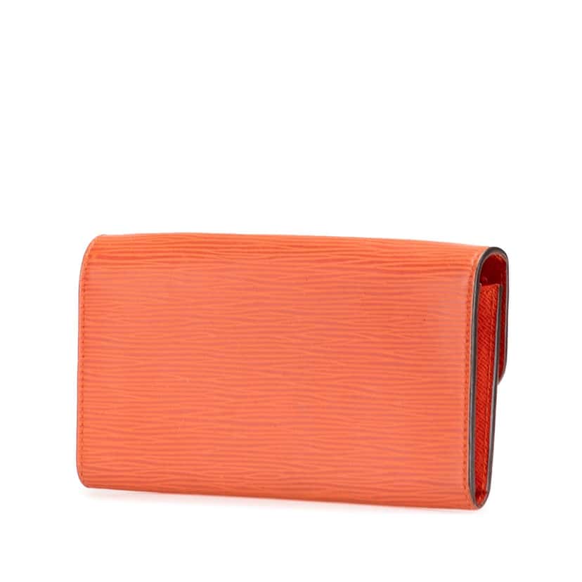 Louis Vuitton Epi Emilie Wallet Orange Leather Good condition - Back View