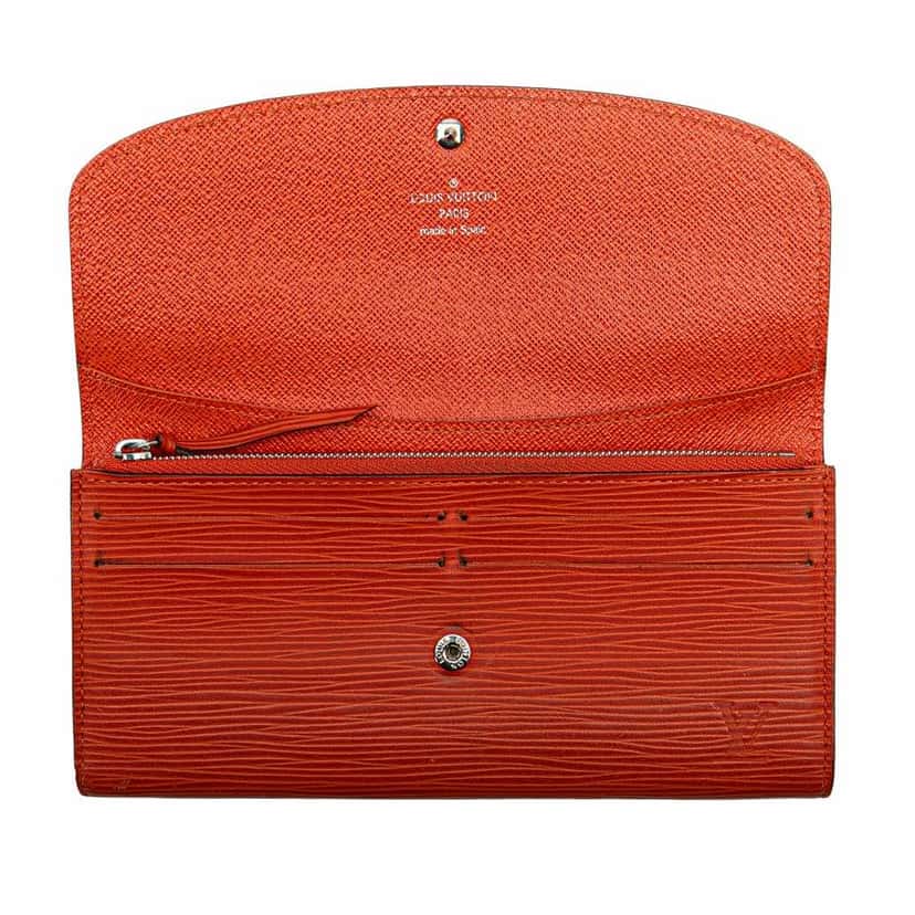 Louis Vuitton Epi Emilie Wallet Orange Leather Good condition - Model View