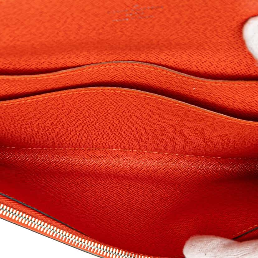 Louis Vuitton Epi Emilie Wallet Orange Leather Good condition - Box View