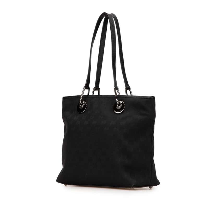 Gucci GG Canvas Eclipse Tote Black Canvas Good condition - Back View