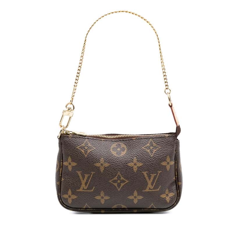 Louis Vuitton Monogram Mini Pochette Accessoires Brown Canvas Good condition - Front View
