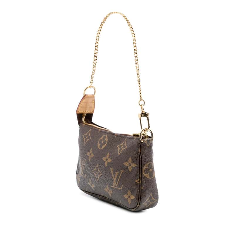 Louis Vuitton Monogram Mini Pochette Accessoires Brown Canvas Good condition - Back View