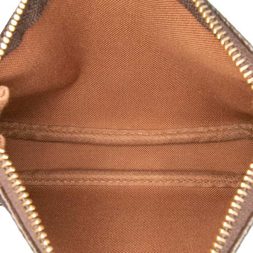 Louis Vuitton Monogram Mini Pochette Accessoires Brown Canvas Good condition - Model View