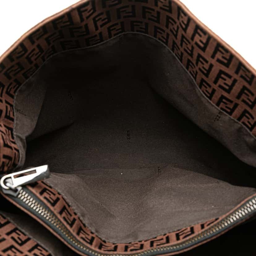 Fendi Zucchino Canvas Tote Brown Canvas Good condition - Model View