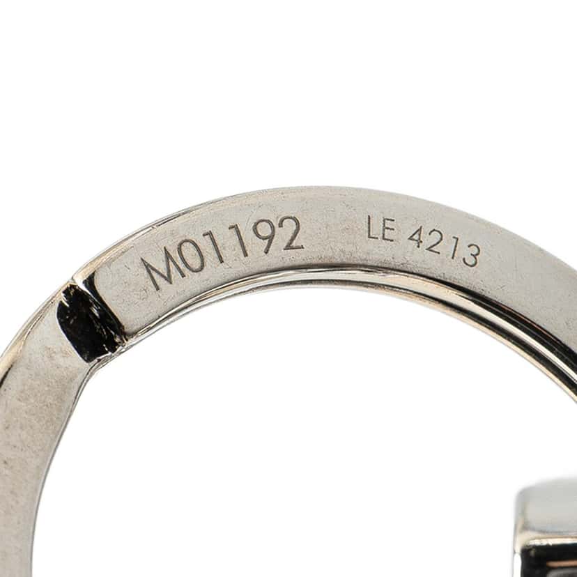 Louis Vuitton Stainless Steel LV Initials Key Holder And Bag Charm Silver Stainless steel Good condition - Back View
