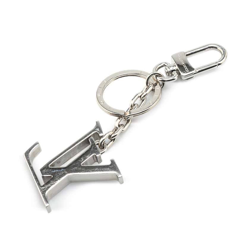 Louis Vuitton Stainless Steel LV Initials Key Holder And Bag Charm Silver Stainless steel Good condition - Box View