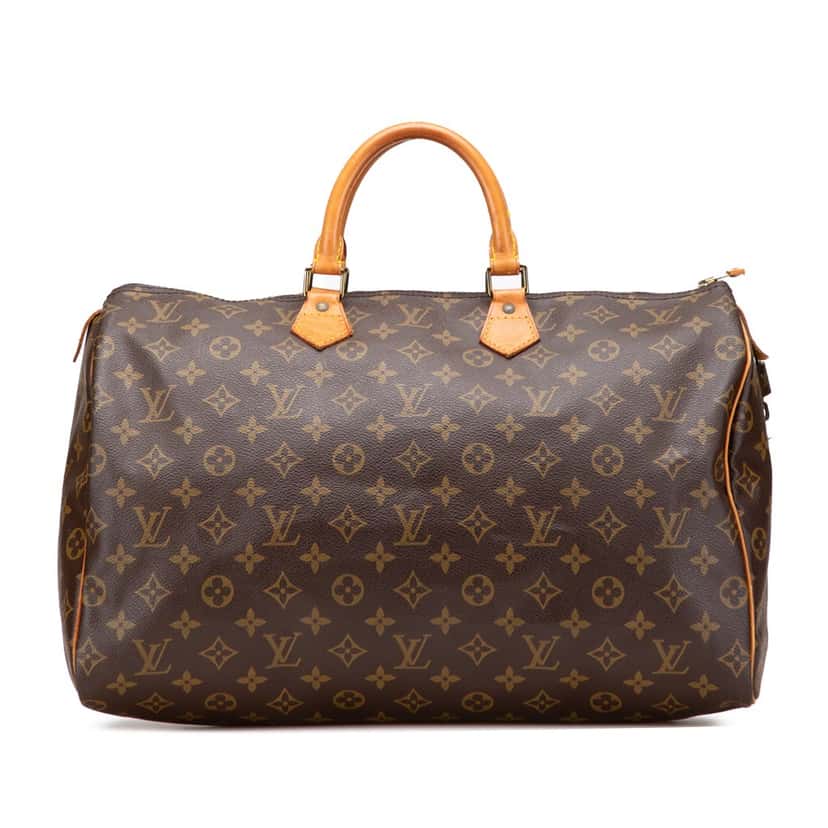 Louis Vuitton Monogram Speedy 40 Brown Canvas Fair condition - Front View