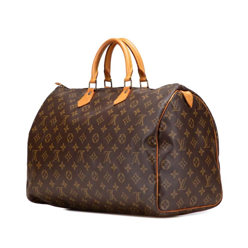 Louis Vuitton Monogram Speedy 40 Brown Canvas Fair condition - Back View