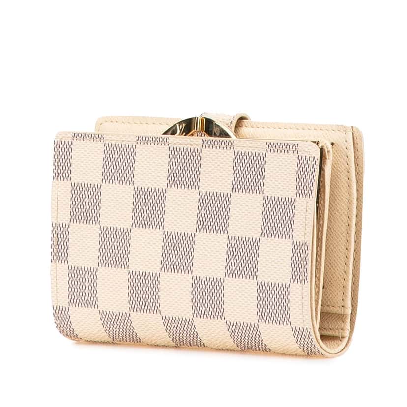 Louis Vuitton Damier Azur Porte Monnaie Billets Viennois White Canvas Good condition - Back View