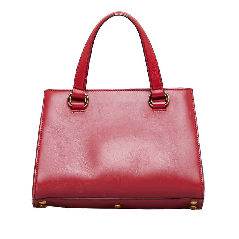 Gucci Sylvie Web Top Handle Satchel Red Leather Good condition - Inside View