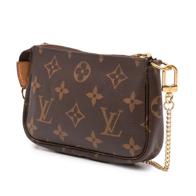 Louis Vuitton Monogram Mini Pochette Accessoires Brown Canvas Good condition - Back View