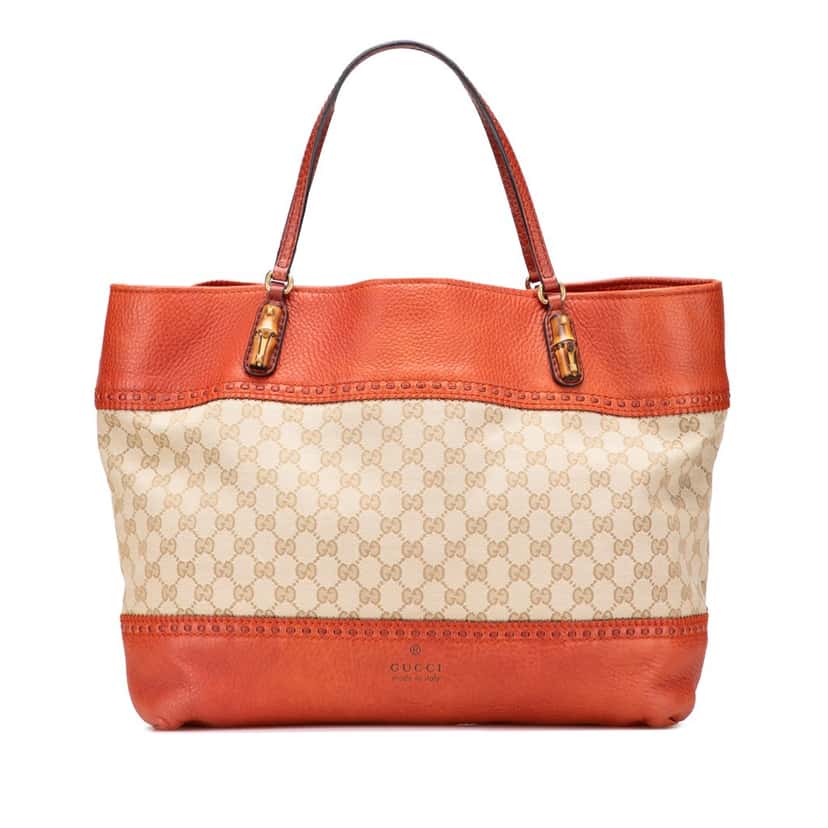 Gucci Large GG Canvas Laidback Crafty Tote Brown Canvas Good condition - Front View